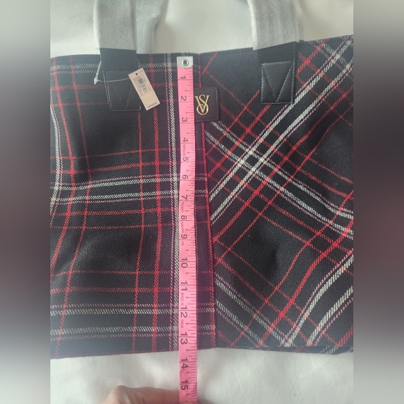 Victoria's Secret Black and Red Plaid Tote - Picture 8 of 8